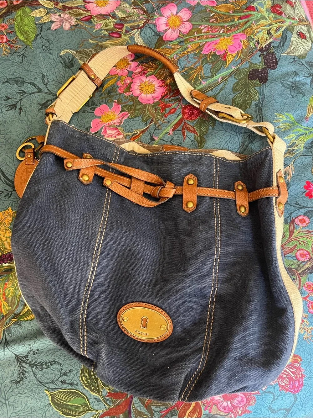 Fossil denim bag